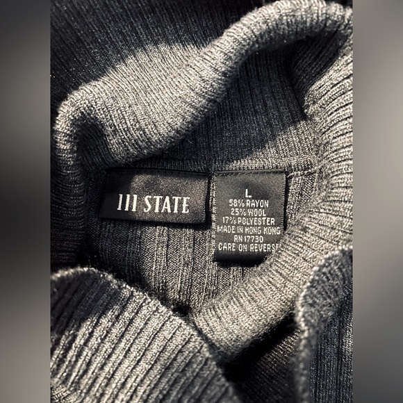 Dark Grey Turtle Neck Sweater - Picture 2 of 3